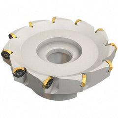 Iscar - 59.4mm Cut Diam, 22mm Arbor Hole, 4.6mm Max Depth of Cut, 50° Indexable Chamfer & Angle Face Mill - 5 Inserts, IQ845 SYHU 07.. Insert, Right Hand Cut, Through Coolant, Series DoveIQMill - Americas Industrial Supply