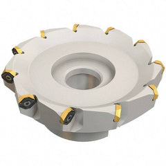 Iscar - 72.4mm Cut Diam, 22mm Arbor Hole, 4.6mm Max Depth of Cut, 50° Indexable Chamfer & Angle Face Mill - 5 Inserts, IQ845 SYHU 07.. Insert, Right Hand Cut, Through Coolant, Series DoveIQMill - Americas Industrial Supply