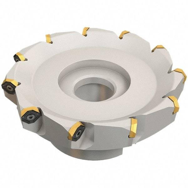 Iscar - 72.4mm Cut Diam, 22mm Arbor Hole, 4.6mm Max Depth of Cut, 50° Indexable Chamfer & Angle Face Mill - 7 Inserts, IQ845 SYHU 07.. Insert, Right Hand Cut, Through Coolant, Series DoveIQMill - Americas Industrial Supply