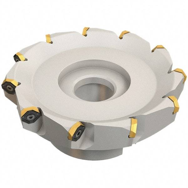 Iscar - 169.4mm Cut Diam, 40mm Arbor Hole, 4.6mm Max Depth of Cut, 50° Indexable Chamfer & Angle Face Mill - 15 Inserts, IQ845 SYHU 07.. Insert, Right Hand Cut, Series DoveIQMill - Americas Industrial Supply