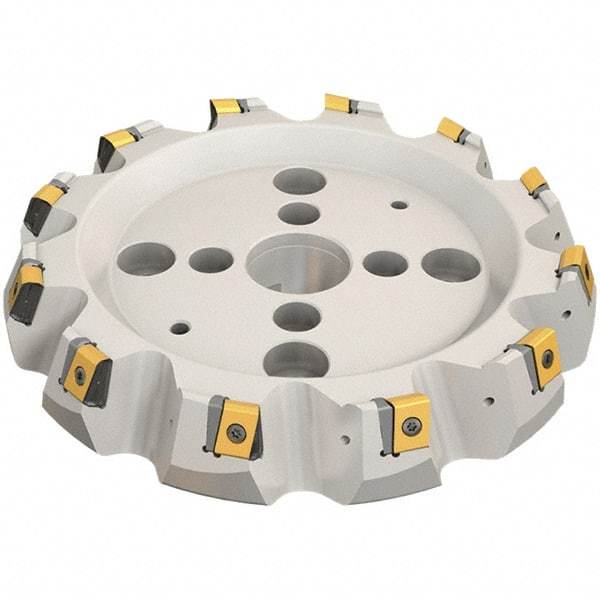 Iscar - 183.2mm Cut Diam, 40mm Arbor Hole, 19mm Max Depth of Cut, 65° Indexable Chamfer & Angle Face Mill - 7 Inserts, T465 LN.T 2212ZN.. Insert, Right Hand Cut, Series Helitang - Americas Industrial Supply