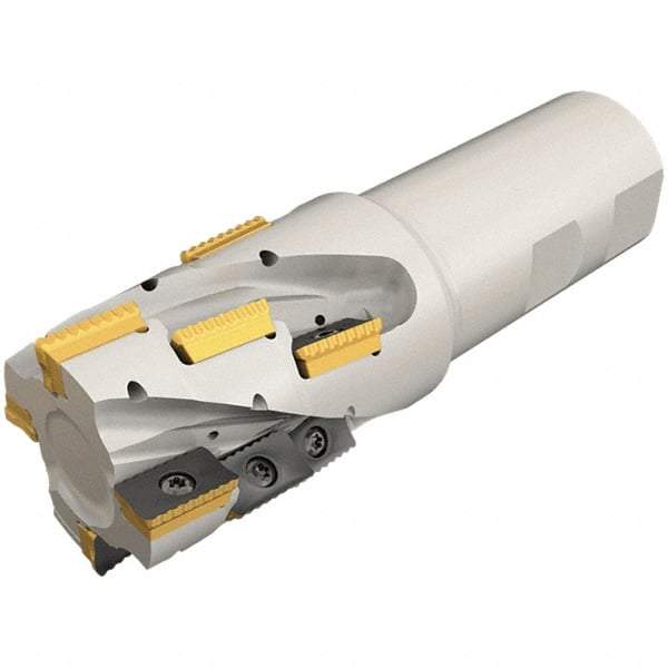 Iscar - 50mm Cut Diam, 160mm Max Depth of Cut, 50mm Shank Diam, 265mm OAL, Indexable Square Shoulder End Mill - P290 AC.T 1806.. Inserts, Weldon Shank, 0° Lead Angle, Through Coolant, Series MillShred - Americas Industrial Supply