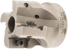 Iscar - 4 Inserts, 1-1/2" Cut Diam, 1/2" Arbor Diam, 0.708" Max Depth of Cut, Indexable Square-Shoulder Face Mill - 0° Lead Angle, 1.57" High, P290 AC.T 1806.. Insert Compatibility, Through Coolant, Series MillShred - Americas Industrial Supply