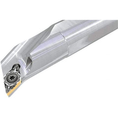 Iscar - PWXO, Left Hand Cut, 18.5° Lead Angle, 32mm Shank Height x 32mm Shank Width, Negative Rake Indexable Turning Toolholder - 170mm OAL, WOMG 1007-IQ Insert Compatibility, Series DoveIQTurn, FeedTurn - Americas Industrial Supply