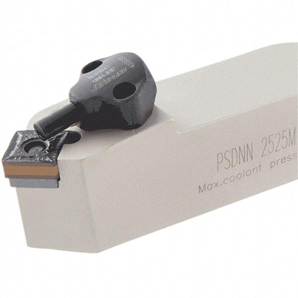 Iscar - SDNC, Neutral Cut, 62.5° Lead Angle, 16mm Shank Height x 16mm Shank Width, Neutral Rake Indexable Turning Toolholder - 100mm OAL, DCMT 13T5-SL Insert Compatibility, Series Isoturn - Americas Industrial Supply