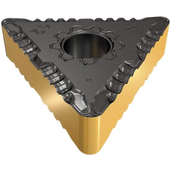 Iscar - TNMG433 F3P Grade IC8150 Carbide Turning Insert - TiCN/Al2O3/TiCN/TiN Finish, 60° Triangle, 1/2" Inscr Circle, 3/16" Thick, 3/64" Corner Radius - Americas Industrial Supply
