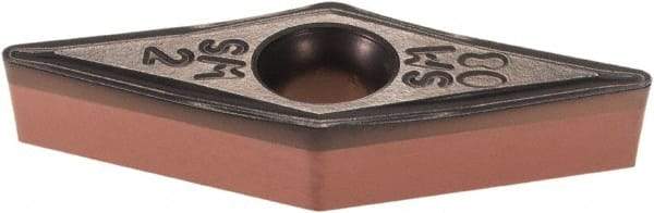 Iscar - VCMT332 SM Grade IC6025 Carbide Turning Insert - TiCN/Al2O3/TiN Finish, 35° Diamond, 3/8" Inscr Circle, 3/16" Thick, 1/32" Corner Radius - Americas Industrial Supply