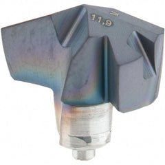 Iscar - Series ICM, 11.91mm Diam Grade IC907 140° Replaceable Drill Tip - Carbide, TiAlN/TiN Finish, 11 Seat Size - Americas Industrial Supply