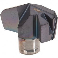 Iscar - Series ICK, 17.5mm Diam Grade IC907 140° Replaceable Drill Tip - Carbide, TiAlN/TiN Finish, 17 Seat Size - Americas Industrial Supply