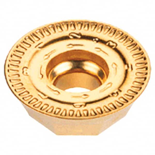 Iscar - REMT1505 LM Grade IC330 Carbide Milling Insert - TiCN/TiN Finish, 0.206" Thick, 5/8" Inscribed Circle - Americas Industrial Supply