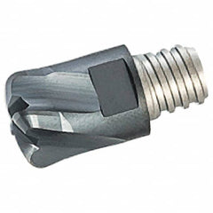 Iscar - MM EFF Grade IC903 Carbide High Feed Milling Tip Insert - TiAlN Finish, 6 Flutes, 10mm Cutting Diam, 0.45mm Depth of Cut, 10mm Extension - Americas Industrial Supply