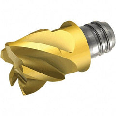 Iscar - MM EC-H Grade IC308 Carbide End Milling Tip Insert - TiCN Finish, 5 Flutes, 3/4" Cutting Diam, 0.63" Depth of Cut, 1" Extension, 35 to 41° Helix - Americas Industrial Supply