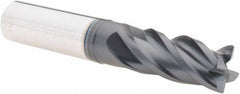 Iscar - 1/2", 4 Flute, Single End, Solid Carbide, 0.023" Corner Radius End Mill - 3" OAL, Right Hand Flute, 1" LOC, Right Hand Cut - Americas Industrial Supply