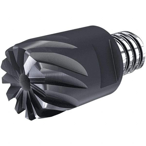 Iscar - MM ET CF Grade IC908 Carbide End Milling Tip Insert - TiAlN Finish, 12 Flutes, 15mm Cutting Diam, 3.5mm Depth of Cut, 20.5mm Extension, 0.039" Cnr Rad - Americas Industrial Supply