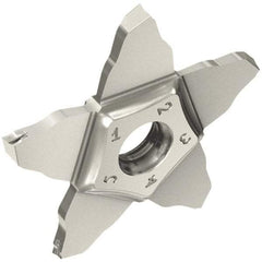 Iscar - 34L150PENTA J Grade IC908, 1.5mm Cutting Width Carbide Grooving Insert - Left Hand, 0.08mm Corner Radius, TiAlN Finish - Americas Industrial Supply