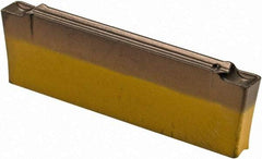 Iscar - DGN2002 MF IC5400 Grade, 0.079" Cutting Width, Carbide Cutoff Insert - Neutral Lead Angle, 0.008" Cnr Rad, TiCN/Al2O3/TiN Coated, Double End - Americas Industrial Supply