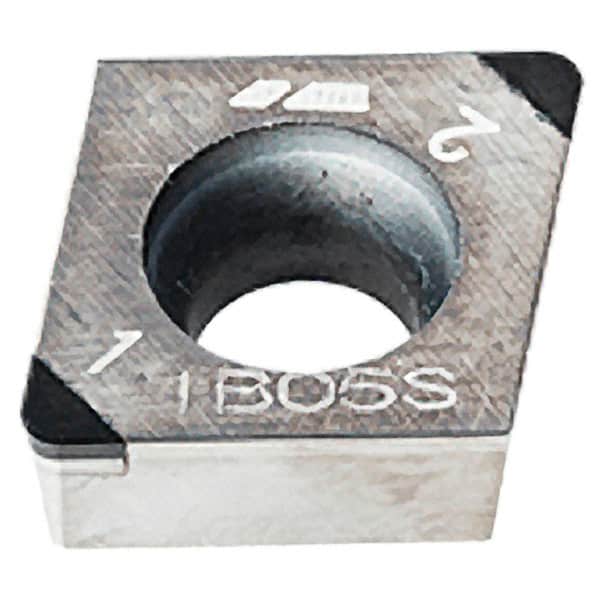 Iscar - CCGW21.51 M2 Grade IB10HC CBN Turning Insert - 80° Diamond, 1/4" Inscr Circle, 3/32" Thick, 1/64" Corner Radius - Americas Industrial Supply