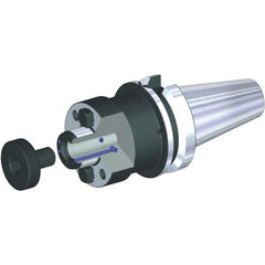 Kennametal - BT50 Taper Shank 27mm Pilot Diam Shell Mill Holder - 150mm Flange to Nose End Projection, 60mm Nose Diam, M12x1.75 Lock Screw, Through-Spindle & DIN Flange Coolant - Exact Industrial Supply