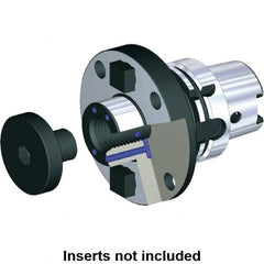 Kennametal - HSK100A Taper Shank 3/4" Pilot Diam Shell Mill Holder - 2-1/4" Flange to Nose End Projection, 1.752" Nose Diam, 3/8-24 Lock Screw, Through-Spindle Coolant - Exact Industrial Supply