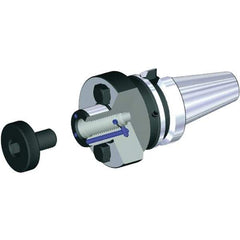 Kennametal - BTKV50 Taper Shank 27mm Pilot Diam Shell Mill Holder - 45mm Flange to Nose End Projection, 60mm Nose Diam, M12x1.75 Lock Screw, Through-Spindle & DIN Flange Coolant - Exact Industrial Supply