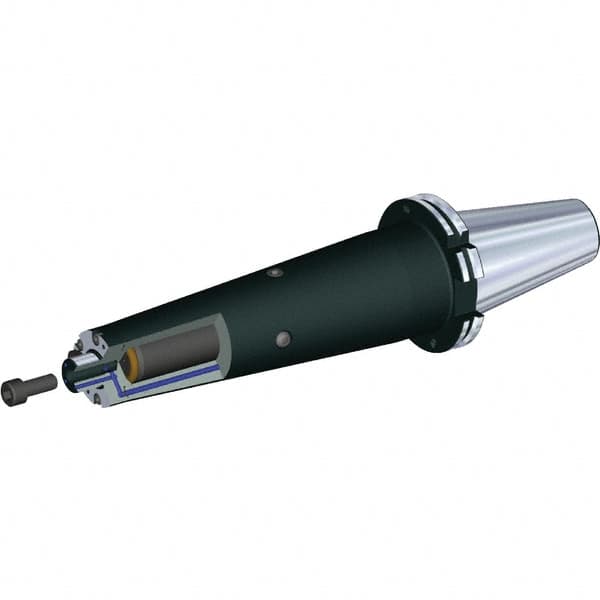 Kennametal - DIN69871-40 Taper Shank 22mm Pilot Diam Shell Mill Holder - 260mm Flange to Nose End Projection, 49mm Nose Diam, M10x1.5 Lock Screw, Through-Spindle & DIN Flange Coolant - Exact Industrial Supply