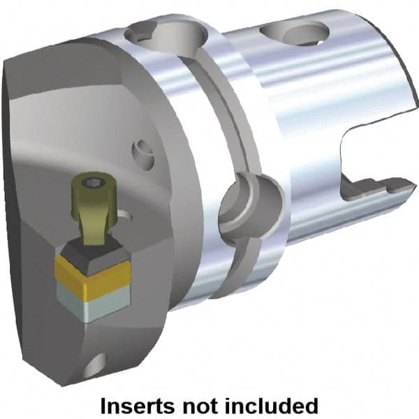 Kennametal - Right Hand Cut, Size KM63, CN.. Insert Compatiblity, Internal or External Modular Turning & Profiling Cutting Unit Head - 43mm Ctr to Cutting Edge, 60mm Head Length, Through Coolant - Americas Industrial Supply
