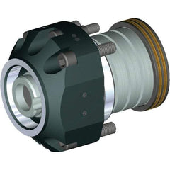 Kennametal - Neutral Cut, KM80 Modular Connection, Adapter/Mount Lathe Modular Clamping Unit - 92mm Square Shank Diam, 5.709" OAL, Through Coolant, Series XGL-KM80 Static - Exact Industrial Supply