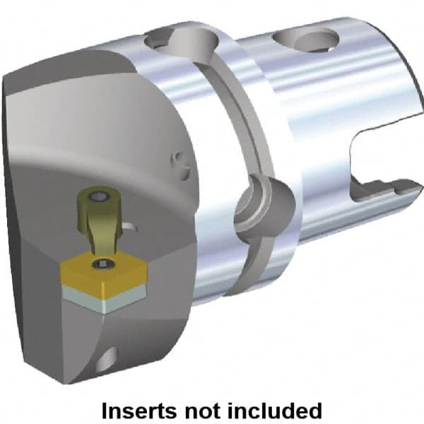 Kennametal - Left Hand Cut, Size KM80, CN.. Insert Compatiblity, Internal or External Modular Turning & Profiling Cutting Unit Head - 53mm Ctr to Cutting Edge, 70mm Head Length, Through Coolant, Series M-Clamping - Americas Industrial Supply