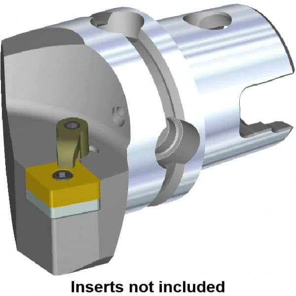 Kennametal - Right Hand Cut, Size KM80, CN.. Insert Compatiblity, Modular Turning & Profiling Cutting Unit Head - 48mm Ctr to Cutting Edge, 70mm Head Length, Through Coolant, Series M-Clamping - Americas Industrial Supply