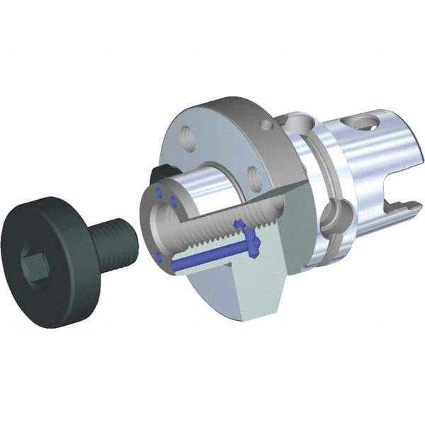 Kennametal - KM80TS Modular Connection 40mm Pilot Diam Shell Mill Holder - 60mm Flange to Nose End Projection, 89mm Nose Diam, M20x2.5 Lock Screw, Through-Spindle Coolant - Exact Industrial Supply