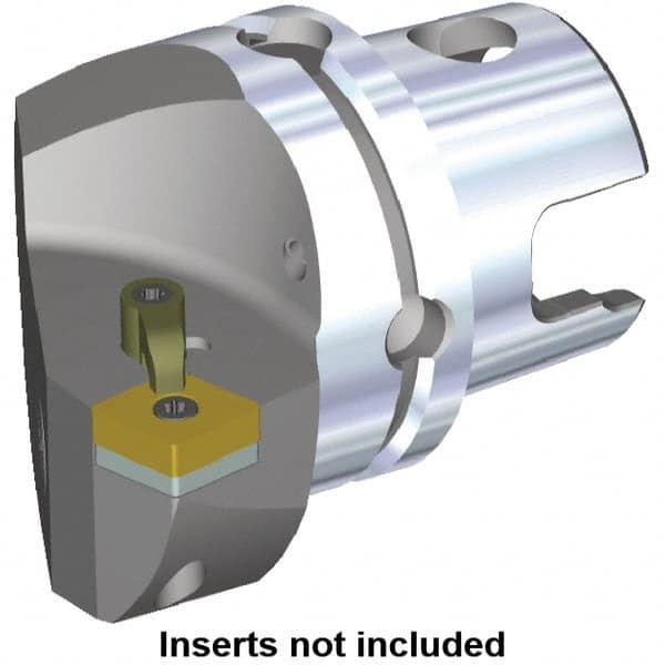 Kennametal - Left Hand Cut, Size KM80, CN.. Insert Compatiblity, Internal or External Modular Turning & Profiling Cutting Unit Head - 53mm Ctr to Cutting Edge, 70mm Head Length, Through Coolant, Series M-Clamping - Americas Industrial Supply