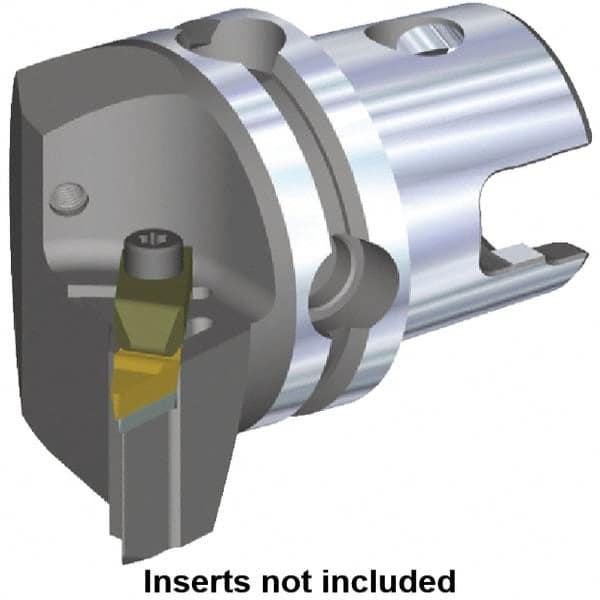 Kennametal - V.GR.. Insert, 50mm Head Length, Modular Grooving Cutting Unit Head - Left Hand Cut, System Size KM40, Through Coolant, Series Top Notch - Americas Industrial Supply