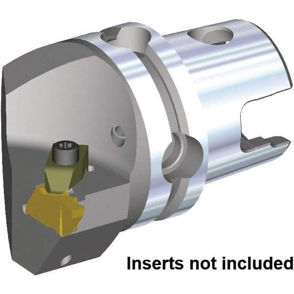 Kennametal - NG4R Insert, 50mm Head Length, Modular Grooving Cutting Unit Head - Left Hand Cut, System Size KM50, Through Coolant, Series Top Notch - Americas Industrial Supply