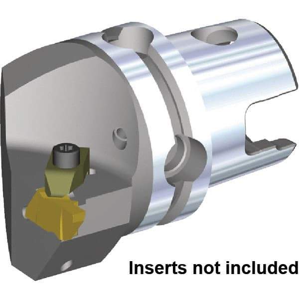 Kennametal - NG3R Insert, 40mm Head Length, Modular Grooving Cutting Unit Head - Left Hand Cut, System Size KM40, Through Coolant, Series Top Notch - Americas Industrial Supply