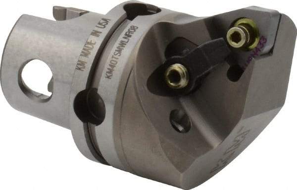 Kennametal - Right Hand Cut, Size KM40, WN.. Insert Compatiblity, Internal or External Modular Turning & Profiling Cutting Unit Head - 27mm Ctr to Cutting Edge, 40mm Head Length, Through Coolant, Series M-Clamping - Americas Industrial Supply