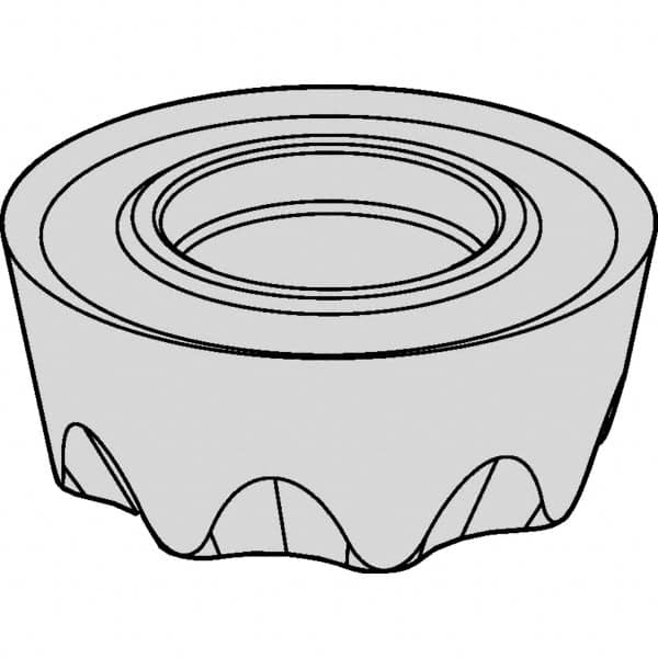 Kennametal - RPET1605M0 GE Grade KCSM30 Carbide Milling Insert - TiAlN Finish, 0.2189" Thick, 16mm Inscribed Circle - Americas Industrial Supply