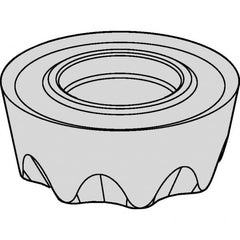 Kennametal - RPET1605M0 GE Grade KCSM30 Carbide Milling Insert - TiAlN Finish, 0.2189" Thick, 16mm Inscribed Circle - Americas Industrial Supply