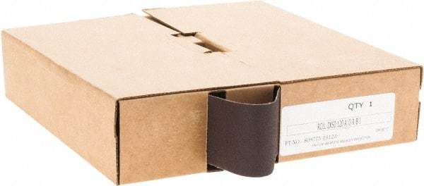 Made in USA - 2" x 50 Yd 120 Grit Aluminum Oxide Cloth Roll - J Weighted Backing - Americas Industrial Supply