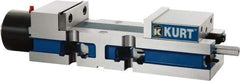 Kurt - 4" Jaw Width, 6" Jaw Opening Capacity, Horizontal Stationary Machine Vise - Hydraulic Operation, 7,800 Lb Capacity, 1 Station, 14.16" Long x 3.4900" High x 1-15/64" Deep, 1.235" Jaw Height, Ductile Iron - Americas Industrial Supply