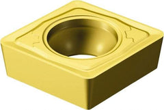 Sandvik Coromant - CCMT32.51 MMC Grade 2025 Carbide Turning Insert - TiCN/Al2O3/TiN Finish, 80° Diamond, 3/8" Inscr Circle, 5/32" Thick, 1/64" Corner Radius - Americas Industrial Supply