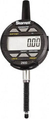 Starrett - 25mm Max Measurement, 0.01mm Graduation, Electronic Drop Indicator - Accurate to 0.03mm, Metric System, LCD Display - Americas Industrial Supply
