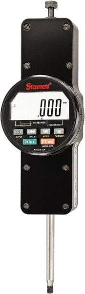 Starrett - 2" Max Measurement, 0.0001, 0.0005 & 0.001" Graduation, Electronic Drop Indicator - Accurate to 0.0002", Inch & Metric System, LCD Display - Americas Industrial Supply