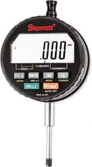 Starrett - 1" Max Measurement, 0.00005, 0.0001, 0.0005 & 0.001" Graduation, Electronic Drop Indicator - Accurate to 0.0001", Inch & Metric System, LCD Display - Americas Industrial Supply