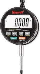 Starrett - 1" Max Measurement, 0.00005, 0.0001, 0.0005 & 0.001" Graduation, Electronic Drop Indicator - Accurate to 0.0001", Inch & Metric System, LCD Display - Americas Industrial Supply