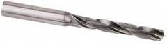 Kennametal - 13.5mm 135° Spiral Flute Solid Carbide Screw Machine Drill Bit - Multilayer AlCr Finish, Right Hand Cut, 60mm Flute Length, 107mm OAL, Standard Point, Straight Shank, Through Coolant - Americas Industrial Supply