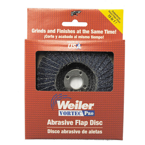 ‎4-1/2″ Vortec Pro Abrasive Flap Disc, Phenolic Backing, 80Z, 7/8″ Arbor Hole, Retail Pack - Americas Industrial Supply