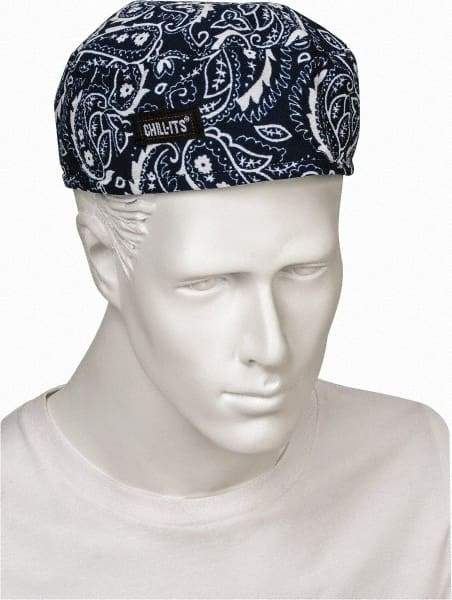 Ergodyne - Size Universal, Cooling Skull Cap - Polyester, Navy Blue - Americas Industrial Supply