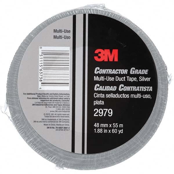 3M - 60 Yd x 1.88" x 7 mil Gray Polyethylene Cloth Duct Tape - Americas Industrial Supply