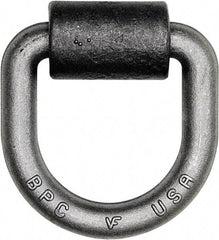 Buyers Products - Steel D-Ring with Integral Bracket - 4-1/2" Long, Gray, For Use with Cargo Control - Americas Industrial Supply