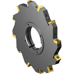 Sandvik Coromant - 0.3937" Cutting Width, 1.3386" Depth of Cut, 1.5748" Hole Diam, 12 Tooth Indexable Slotting Cutter - Neutral Cutting Direction - Americas Industrial Supply